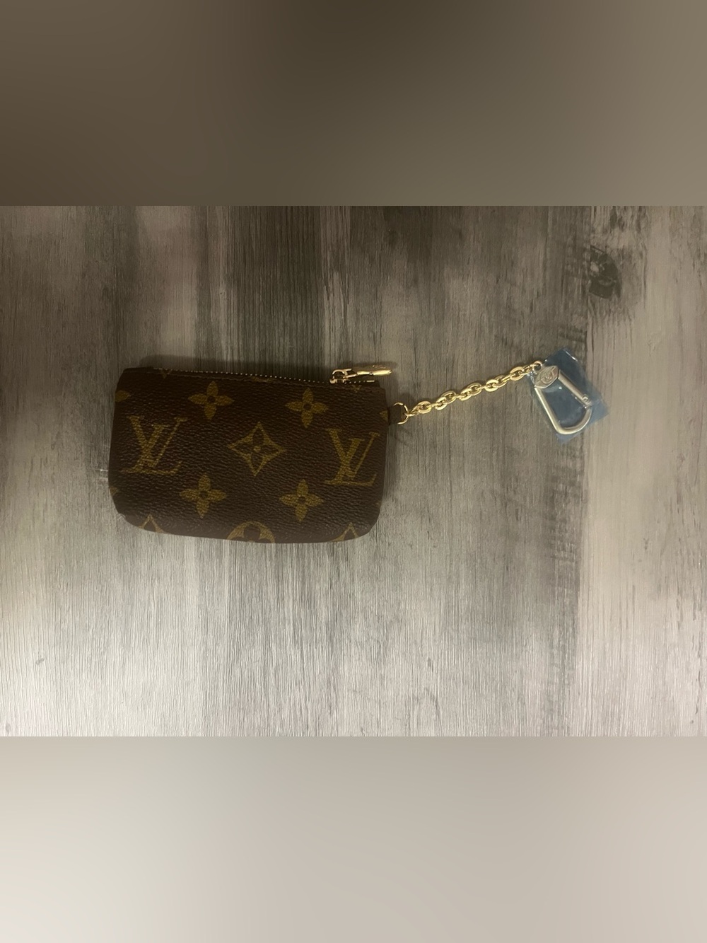 Luxury Bunny Key Pouch - Brown with Pink Fur Accent - Picture 3 of 5